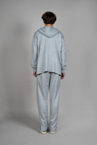 Pantaloni din Bumbac si Lana albastri, vedere din spate, marime XS S M L XL