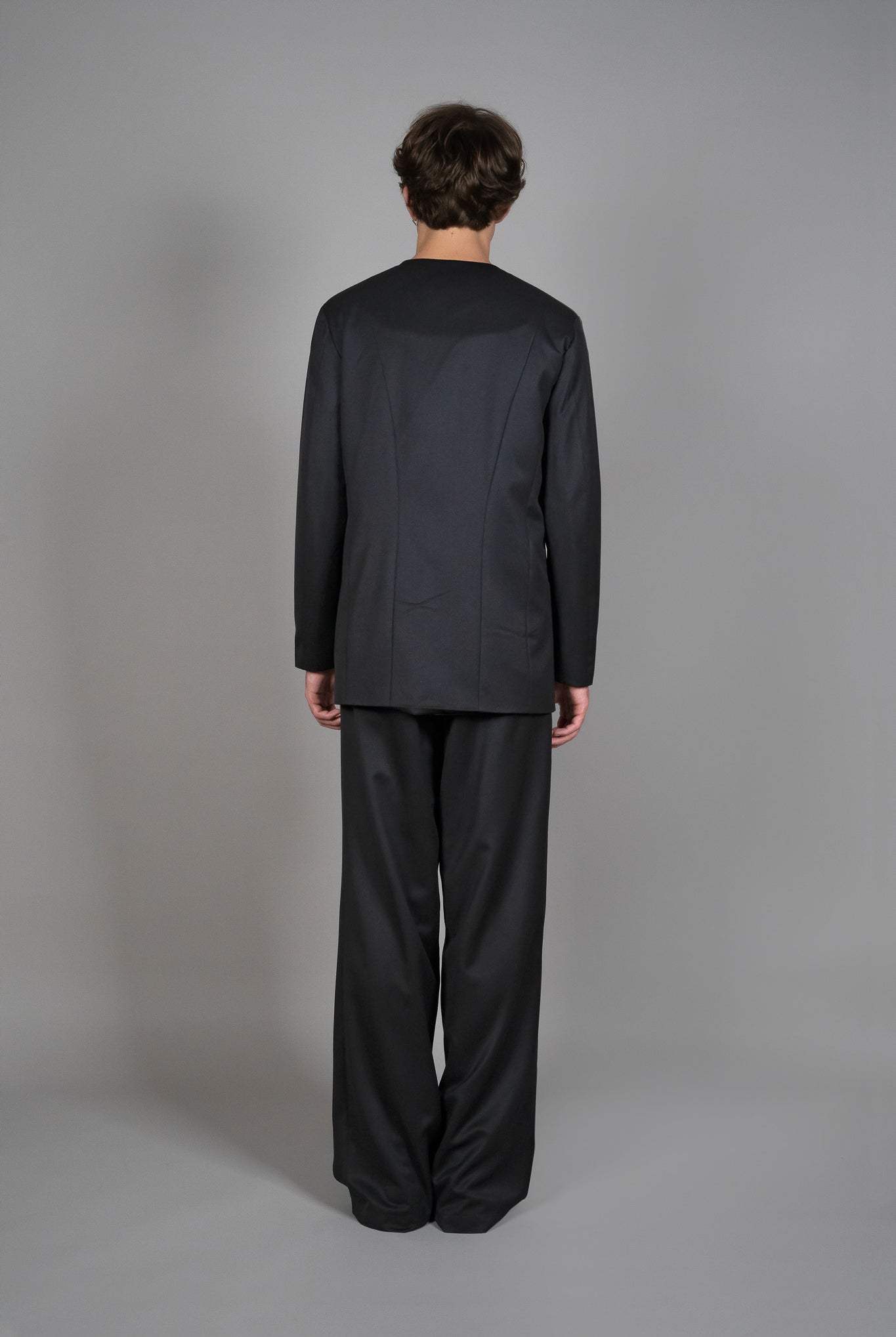 Blazer negru din Stofa, vedere din spate, marime XS S M L XL