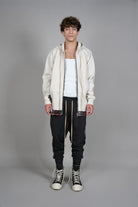 Jacheta alba Relaxed-Fit, vedere din fata, marime XS S M L XL